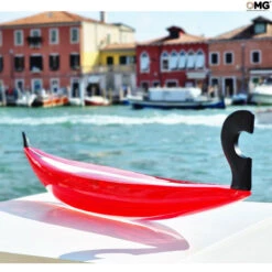 Gondola - Boat - Original Murano Glass OMG -Life Store gondola red original murano glass omg6
