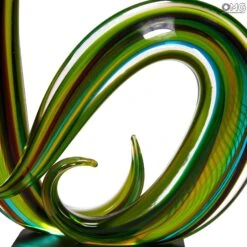Green Waves - Sculpture - Original Murano Glass OMG -Life Store green wave murano glass 7