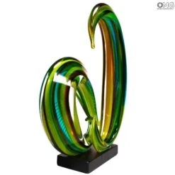 Green Waves - Sculpture - Original Murano Glass OMG -Life Store green wave murano glass 9