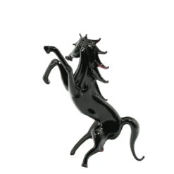 Black Horse - Original Murano Glass OMG -Life Store horse black miniature original murano glass omg4