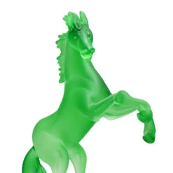 Rampant Horse - Frosted Glass Green - Original Murano Glass OMG -Life Store horse green original murano glass omg4