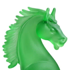 Rampant Horse - Frosted Glass Green - Original Murano Glass OMG -Life Store horse green original murano glass omg5
