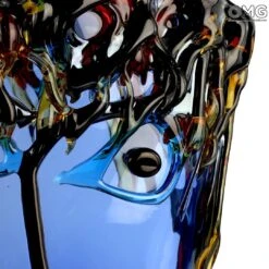 Musana Vase Blue - Tribute To Picasso - Original Murano Glass OMG 8 Musana Vase Blue - Tribute To Picasso - Original Murano Glass OMG -Life Store img 9720