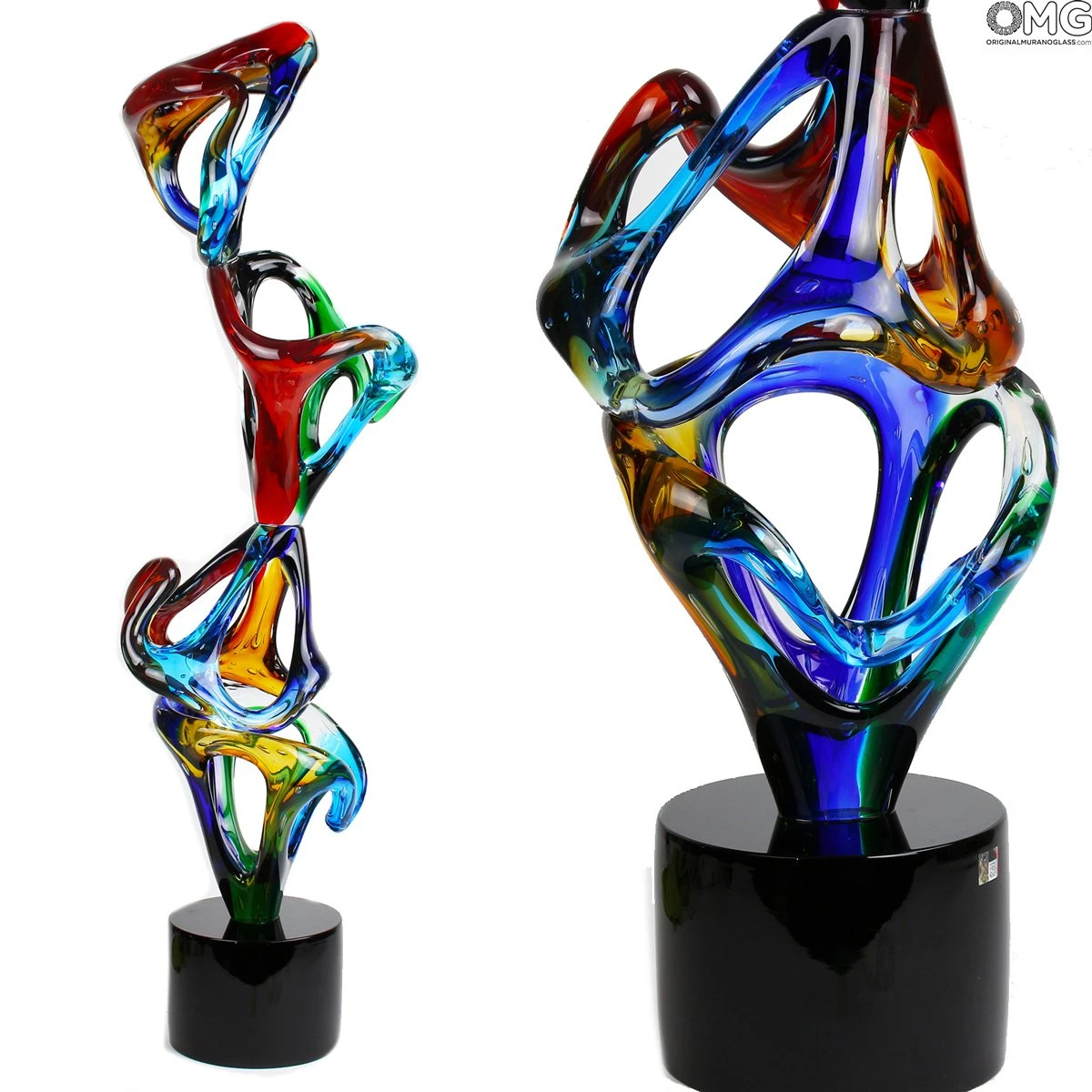 Multicolor Infinite - Abstract - Murano Glass Sculpture 4 Multicolor Infinite - Abstract - Murano Glass Sculpture - Image 2