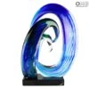 Wave Of The Blue Sea - Sculpture - Original Murano Glass OMG