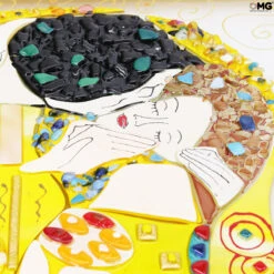 The Kiss - Klimt Tribute - Original - Murano - Glass - Omg -Life Store klimt canva original murano glass omg italy venetian2