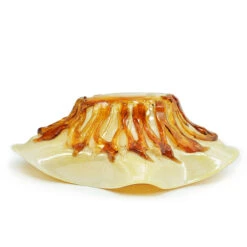 Amber Lava - Sombrero Bowl - Original Murano Glass 13 Amber Lava - Sombrero Bowl - Original Murano Glass -Life Store lava centerpiece original murano glass omg3