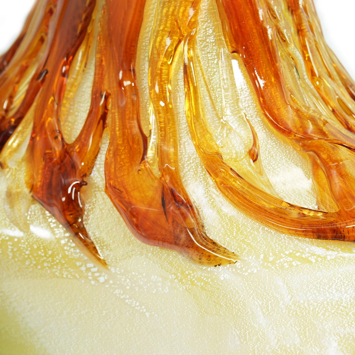 Amber Lava - Sombrero Bowl - Original Murano Glass 8 Amber Lava - Sombrero Bowl - Original Murano Glass - Image 6