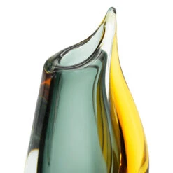 Vase Lava - Fume Amber - Sommerso - Original Murano Glass OMG -Life Store lava vase encalmo amber fume original murano glass omg4