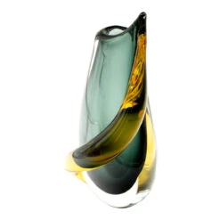 Vase Lava - Fume Amber - Sommerso - Original Murano Glass OMG -Life Store lava vase encalmo amber fume original murano glass omg5