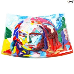 Gioconda Plate - Leonardo Da Vinci Tribute - Original Murano Glass Omg 9 Gioconda Plate - Leonardo Da Vinci Tribute - Original Murano Glass Omg -Life Store leonardo gioconda empty pockets original murano glass omg italy venetian2jpg