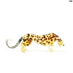 Cheetah Figurine - Original Murano Glass OMG