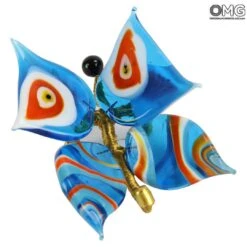 Blue Butterfly - Animals - Original Murano Glass OMG