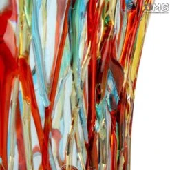 Fantasy Lava - Light Blue Napkins Vase - Original Murano Glass -Life Store light blue dropping big vase original murano glass 5