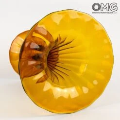 Giglio Cup - Amber - Original Murano Glass OMG -Life Store lily vase original murano glass 5