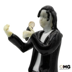 Michael Jackson MJ Singing Murano Glass Sculpture 8 Michael Jackson MJ Singing Murano Glass Sculpture -Life Store michael jackson murano glass omg black2