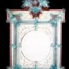 Flowery - Venetian Mirror- Original - Murano - Glass - Omg -Life Store mirror floral blue original murano glass omg italy venetian9