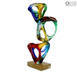 Material Gold - Abstract - Murano Glass Sculpture -Life Store mister who original murano glass 3
