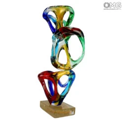 Material Gold - Abstract - Murano Glass Sculpture -Life Store mister who original murano glass 4