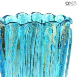 Lotus Vase - Light Blue - Original Murano Glass OMG -Life Store monolite vase light blue original murano glass 3
