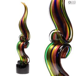 Multicolor Flames - Sculpture - Original Murano Glass OMG