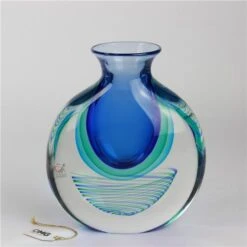 Vase Mago Blue Sommerso Murano Glass -Life Store murano glass sommerso vetro 1967