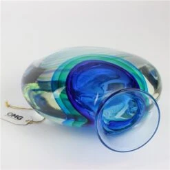 Vase Mago Blue Sommerso Murano Glass -Life Store murano glass sommerso vetro 1969