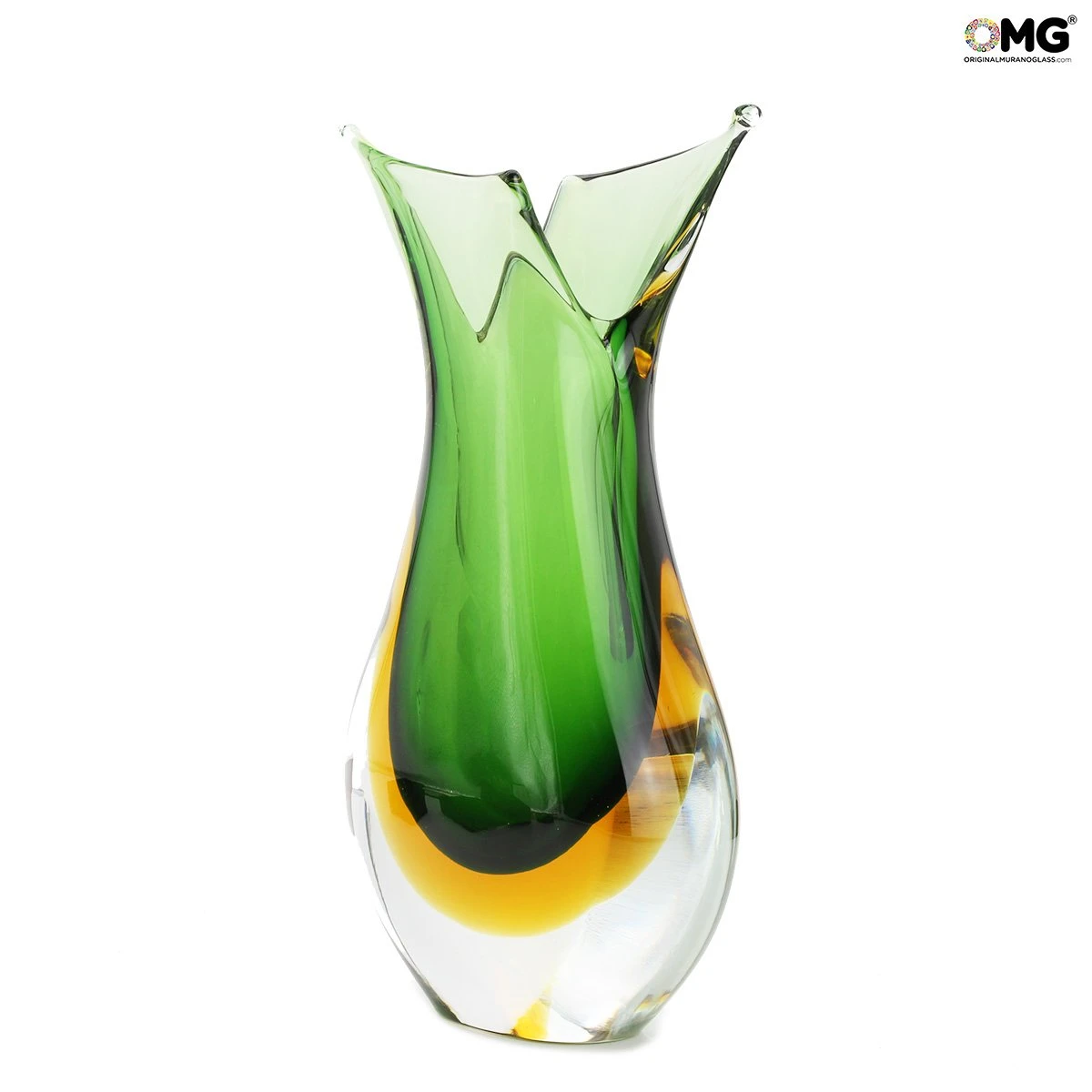 Vase Fish - Green Amber Sommerso - Original Murano Glass OMG 5 Vase Fish - Green Amber Sommerso - Original Murano Glass OMG - Image 3