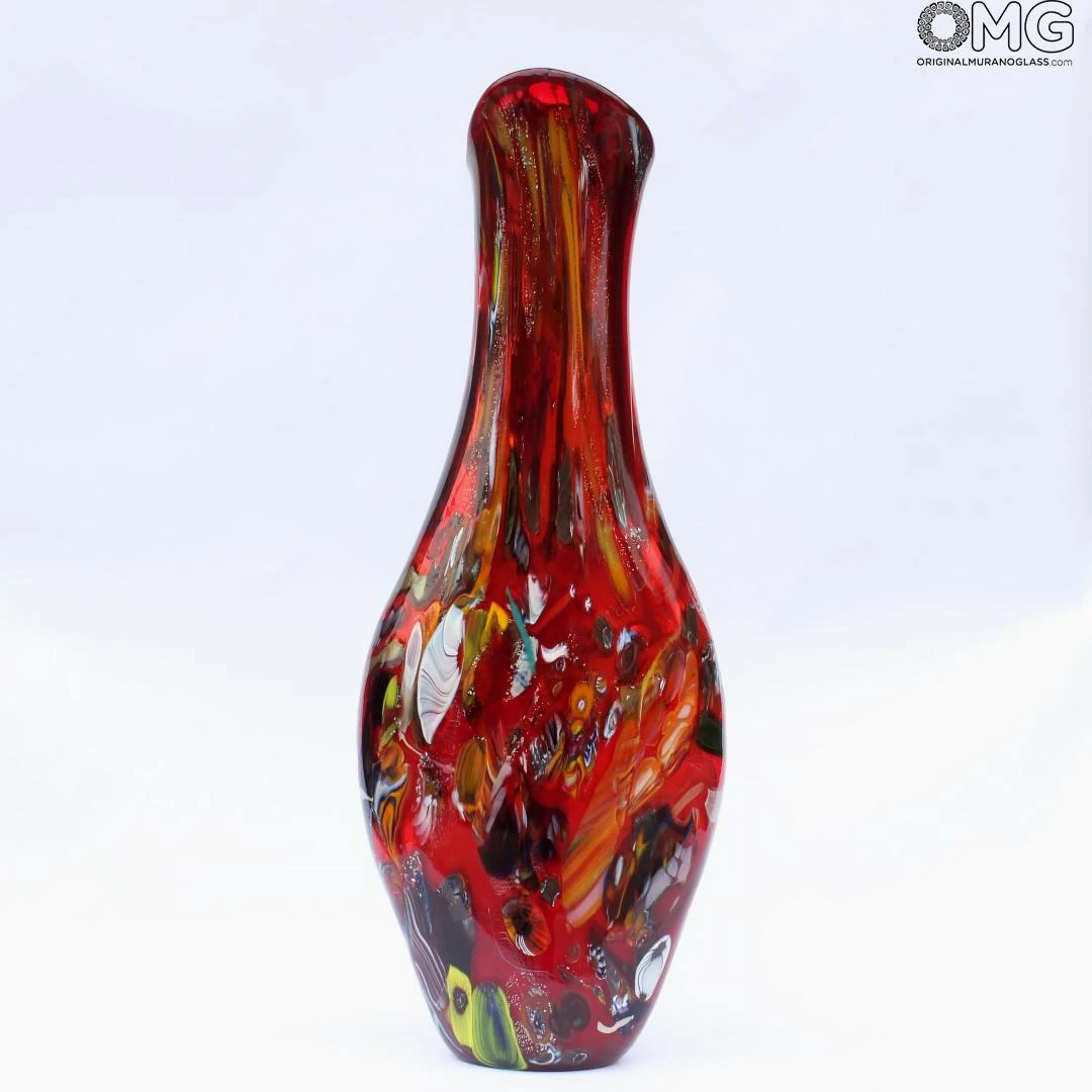 Vase Red - Multicolor Effects - Original Murano Glass OMG 7 Vase Red - Multicolor Effects - Original Murano Glass OMG - Image 5