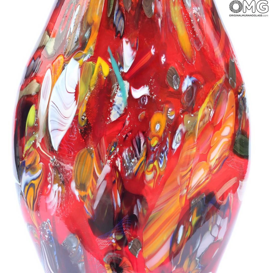 Vase Red - Multicolor Effects - Original Murano Glass OMG 8 Vase Red - Multicolor Effects - Original Murano Glass OMG - Image 6