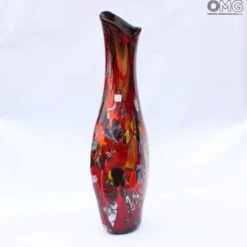 Vase Red - Multicolor Effects - Original Murano Glass OMG 18 Vase Red - Multicolor Effects - Original Murano Glass OMG -Life Store original murano glass 0277img 4358jpg