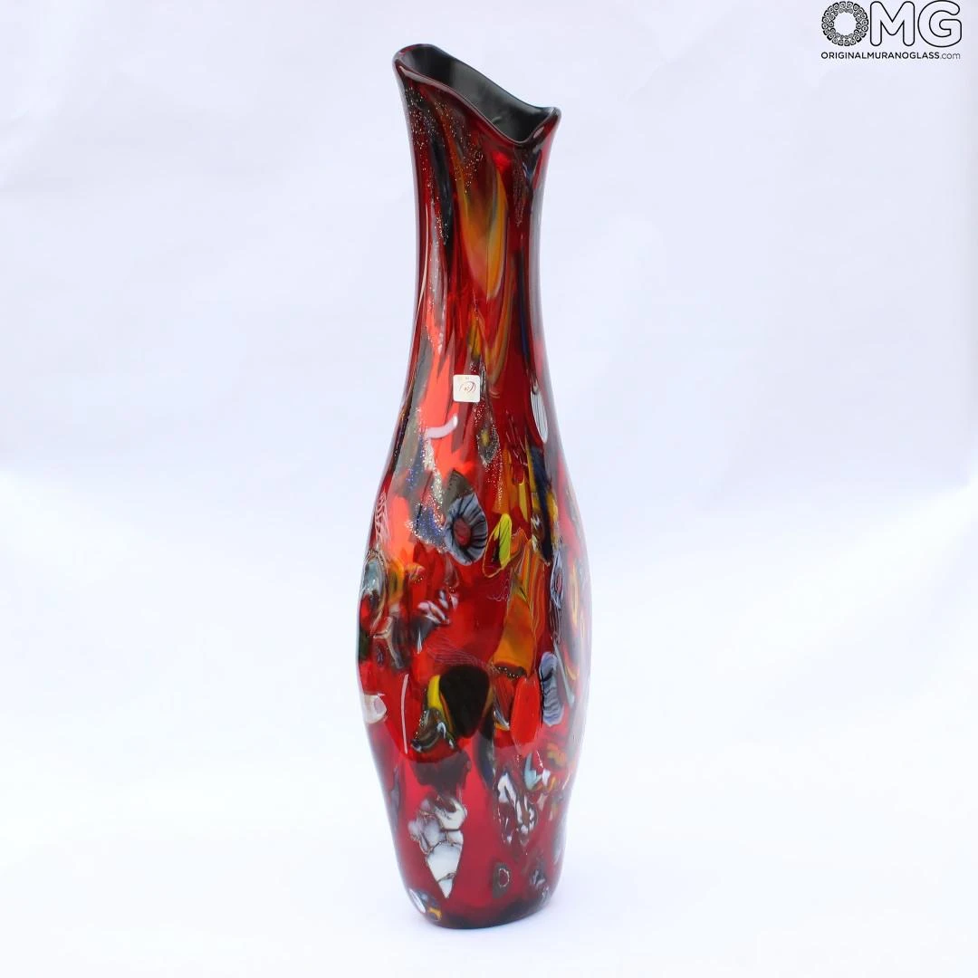 Vase Red - Multicolor Effects - Original Murano Glass OMG 10 Vase Red - Multicolor Effects - Original Murano Glass OMG - Image 8