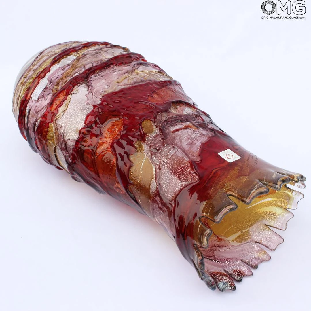 Sbruffi Vase Centerpiece Alexis Amber - Murano Glass 6 Sbruffi Vase Centerpiece Alexis Amber - Murano Glass - Image 4