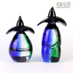 Mexican Small Couple Green & Blue - Ethnic Figures - Murano Glass 13 Mexican Small Couple Green & Blue - Ethnic Figures - Murano Glass -Life Store original murano glass 3353