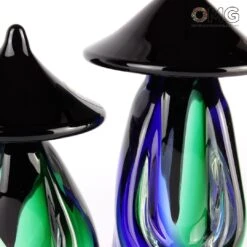 Chinese Small Couple Green & Blue - Ethnic Figures - Murano Glass -Life Store original murano glass 3361