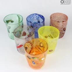 Fruit - Set Of 6 Drinking Glasses - Mix Colors Tumbler Goto - Original Murano Glass -Life Store original murano glass artworkimg 5587