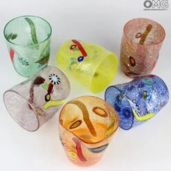 Fruit - Set Of 6 Drinking Glasses - Mix Colors Tumbler Goto - Original Murano Glass -Life Store original murano glass artworkimg 5589