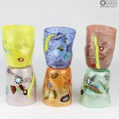 Fruit - Set Of 6 Drinking Glasses - Mix Colors Tumbler Goto - Original Murano Glass -Life Store original murano glass artworkimg 5591