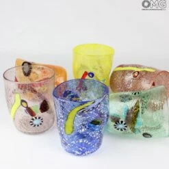 Fruit - Set Of 6 Drinking Glasses - Mix Colors Tumbler Goto - Original Murano Glass -Life Store original murano glass artworkimg 5598