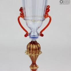 Venetian Goblet Rossetto - King Drinking Glass - Original Murano Glass OMG 10 Venetian Goblet Rossetto - King Drinking Glass - Original Murano Glass OMG -Life Store original murano glass artworkimg 5615