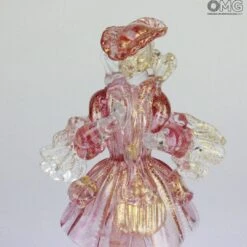 Couple Goldoni Sculpture Pink - Venetian Figurines Lady And Rider Gold 24kt 17 Couple Goldoni Sculpture Pink - Venetian Figurines Lady And Rider Gold 24kt -Life Store original murano glass venetian figurines goldonianiimg 6940