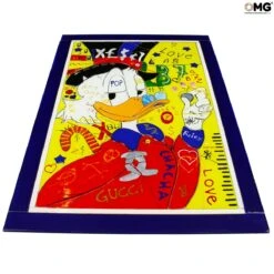 Uncle Scrooge - Exclusive Tribute - Original - Murano - Glass - Omg -Life Store paperone big canvas original murano glass omg italy venetian1