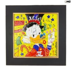 Uncle Scrooge - Canvas - Original - Murano - Glass - Omg