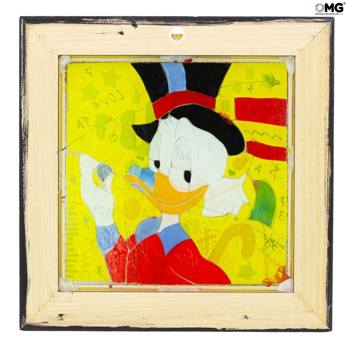 Uncle Scrooge - Canvas - Original - Murano - Glass - Omg 6 Uncle Scrooge - Canvas - Original - Murano - Glass - Omg - Image 4