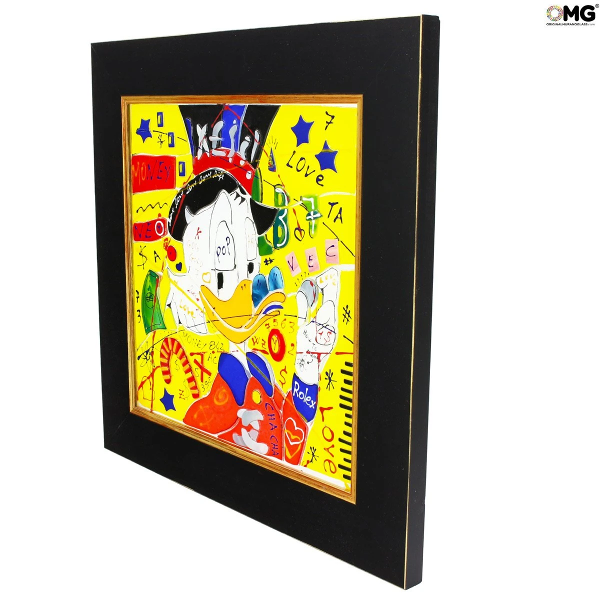 Uncle Scrooge - Canvas - Original - Murano - Glass - Omg 4 Uncle Scrooge - Canvas - Original - Murano - Glass - Omg - Image 2