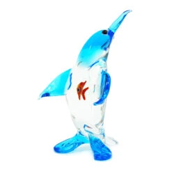 Penguin With Fish - Original Murano Glass OMG -Life Store penguin aquarium original murano glass omg1
