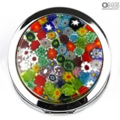 Pocket Mirror - With Millefiori - Original Murano Glass OMG -Life Store pocket mirror original murano glass 2
