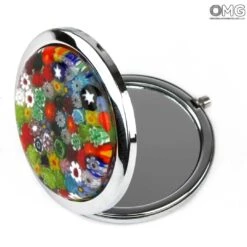 Pocket Mirror - With Millefiori - Original Murano Glass OMG -Life Store pocket mirror original murano glass 3
