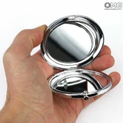 Pocket Mirror - With Millefiori - Original Murano Glass OMG -Life Store pocket mirror original murano glass 4