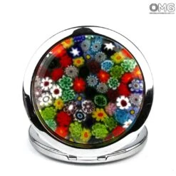 Pocket Mirror - With Millefiori - Original Murano Glass OMG -Life Store pocket mirror original murano glass 6